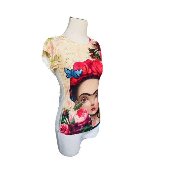 Frida Kahlo T Shirt Frida Kahlo Cartoon Sz Small - Picture 2 of 7